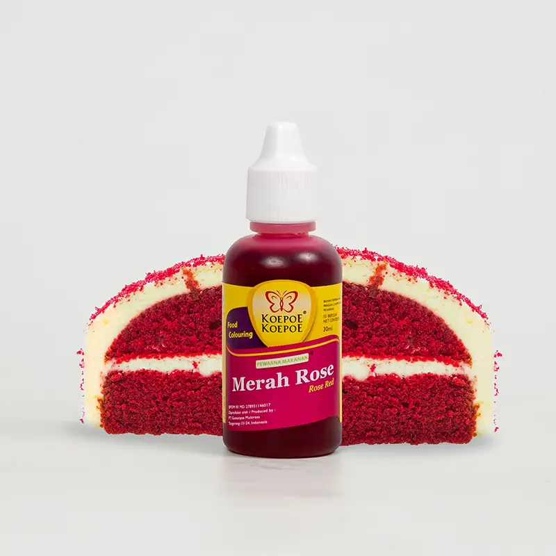 Koepoe Koepoe Pewarna Cair 30mL Merah Rose