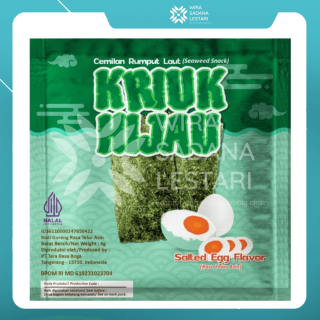 Cemilan Rumput Laut Kriuk Hijau Telor Asin